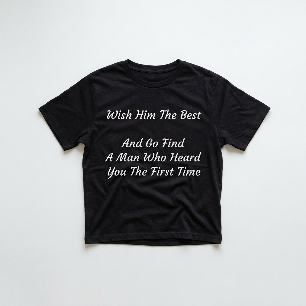Wish Him The Best And Go Find A Man Who Heard You The First Time Baby Tee